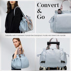 Bolsa de uso diario para mujer, espaciosa bolsa de pañales con 16 bolsillos, bolsa de viaje duradera, elegante bolsa de hombro de trabajo