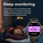 Reloj inteligente militar con auriculares para hombres y mujeres, pantalla táctica de 2 pulgadas, modos deportivos, rastreador de fitness, frecuencia cardíaca, responder/hacer llamadas, monitor de sueño, combo de auriculares integrado de reloj