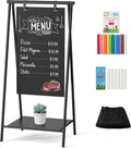 SELEAD Pizarrón metálico en A-Frame Sin montaje, 21"x44” Cartel de sándwich