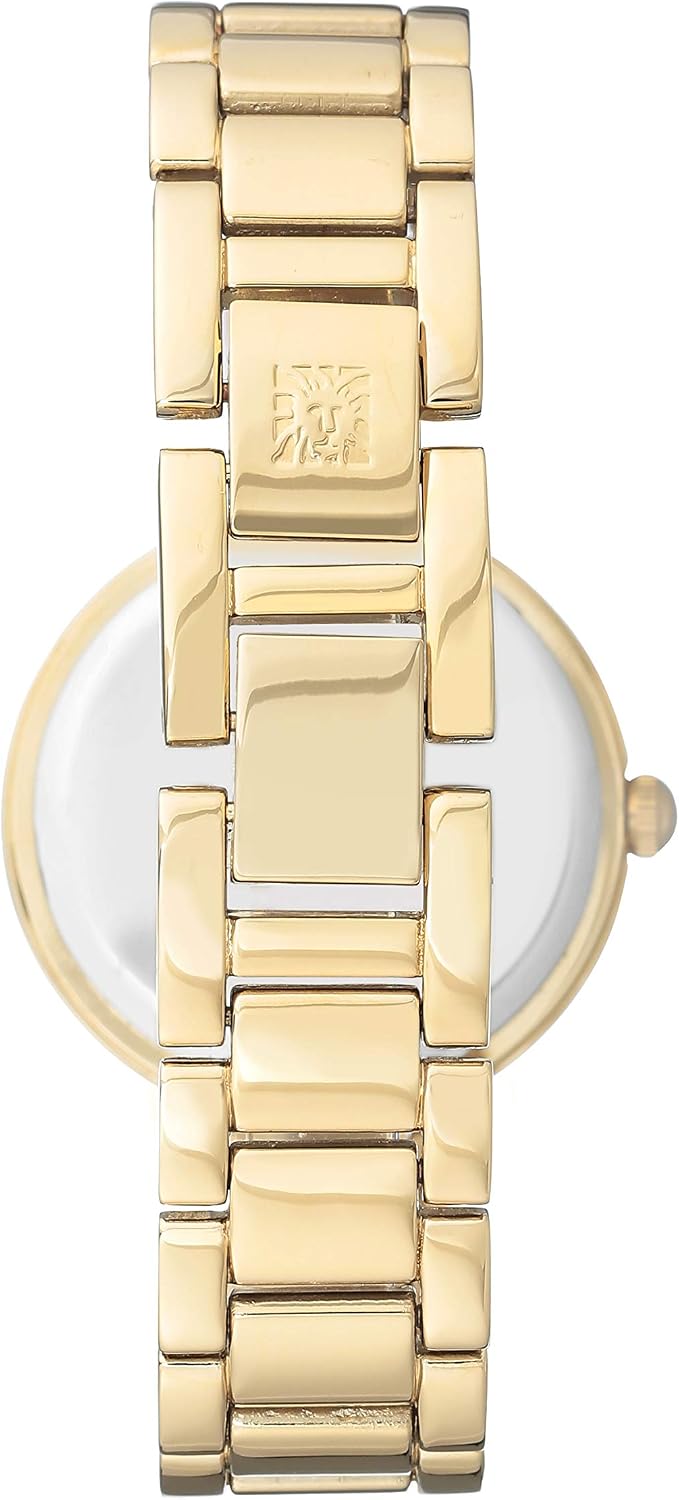 Anne Klein Reloj de pulsera con esfera de diamante genuino para mujer