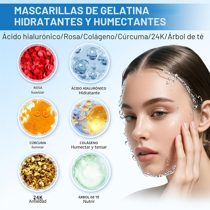 Angeland Mascarilla de gelatina para tratamientos faciales profesio...