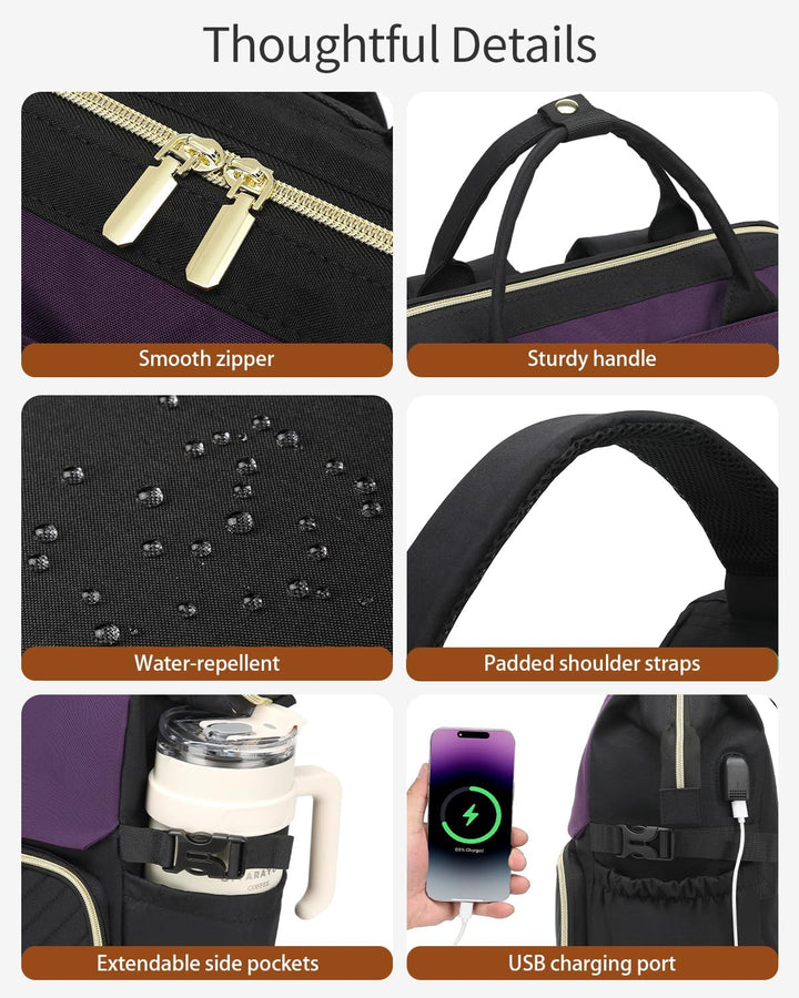 VANKANY Mochila de computadora para mujer, bolsa de trabajo para co...
