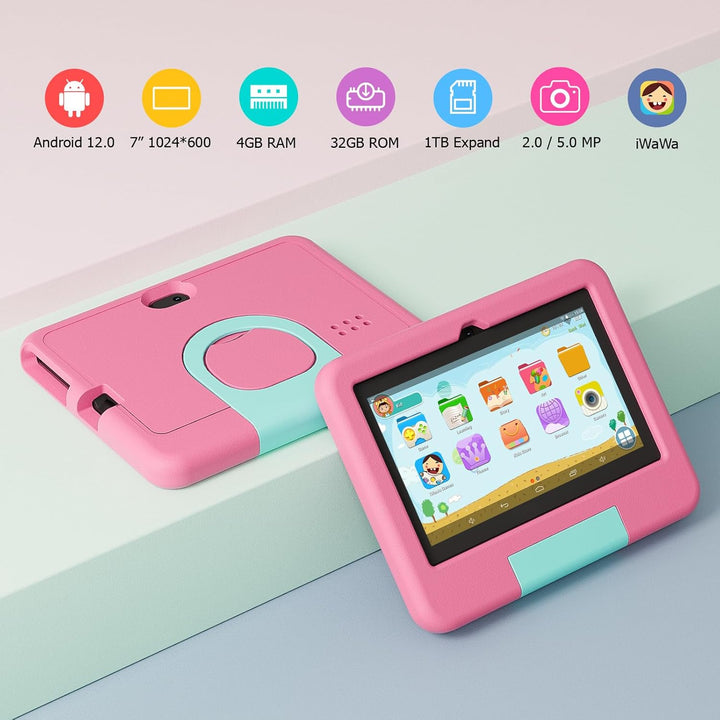 Tablet para niños, tablet Android de 7 pulgadas para niños, 4 GB RA...