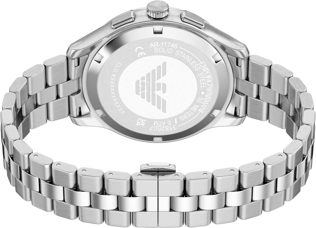 Reloj de Acero Inoxidable con Cronógrafo Emporio Armani