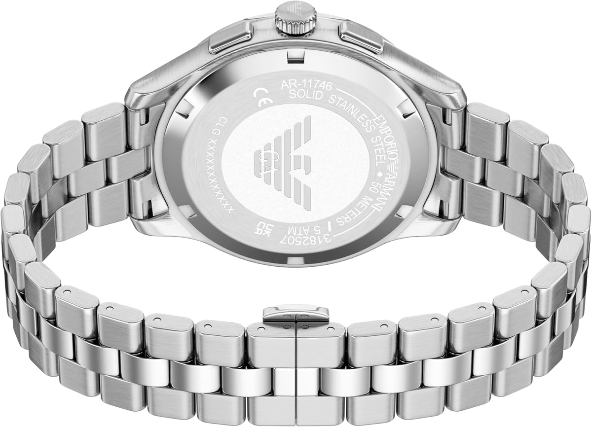 Reloj de Acero Inoxidable con Cronógrafo Emporio Armani