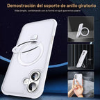 SKYLMW – Funda compatible con iPhone 16 con soporte magnético invisible tipo anillo, funda para teléfono de grado militar para iPhone 16 de 6.1 pulgadas [compatible con MagSafe] [excelente sensación