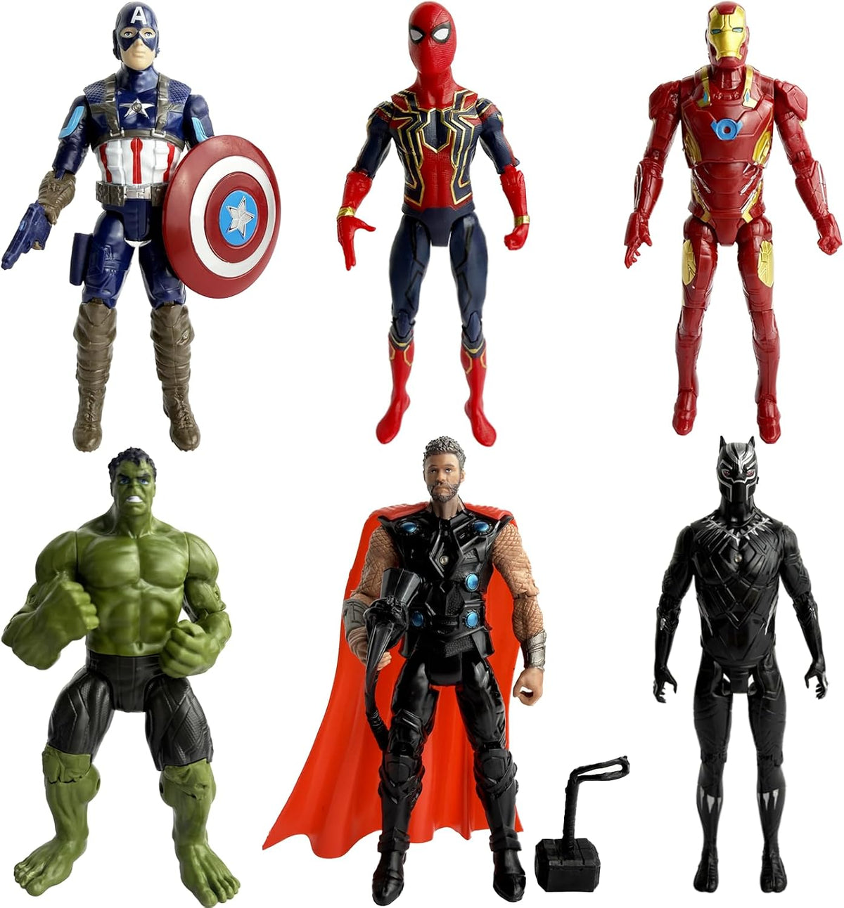 Juego de figuras de acción de PVC coleccionables de muñecas inspiradas en películas recientes de Blockbuster, recuerdos ideales para fanáticos y coleccionistas (6 piezas)