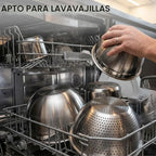 Juego de tazones para mezclar con tapas, tazón de mezcla de acero