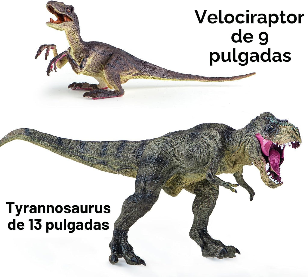 Juego de 6 juguetes de dinosaurios gigantes, juguetes realistas de dinosaurios para niños, juego de dinosaurios grandes para niños y niñas de 3, 4, 5, 6, 7 años, amantes de los dinosaurios de