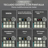 SOLAKAKA Teclado mecánico inalámbrico A99 Pro con pantalla LCD y pe...