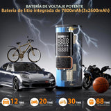 Inflador de neumáticos inalámbrico de 6000 mAh, compresor de aire p...