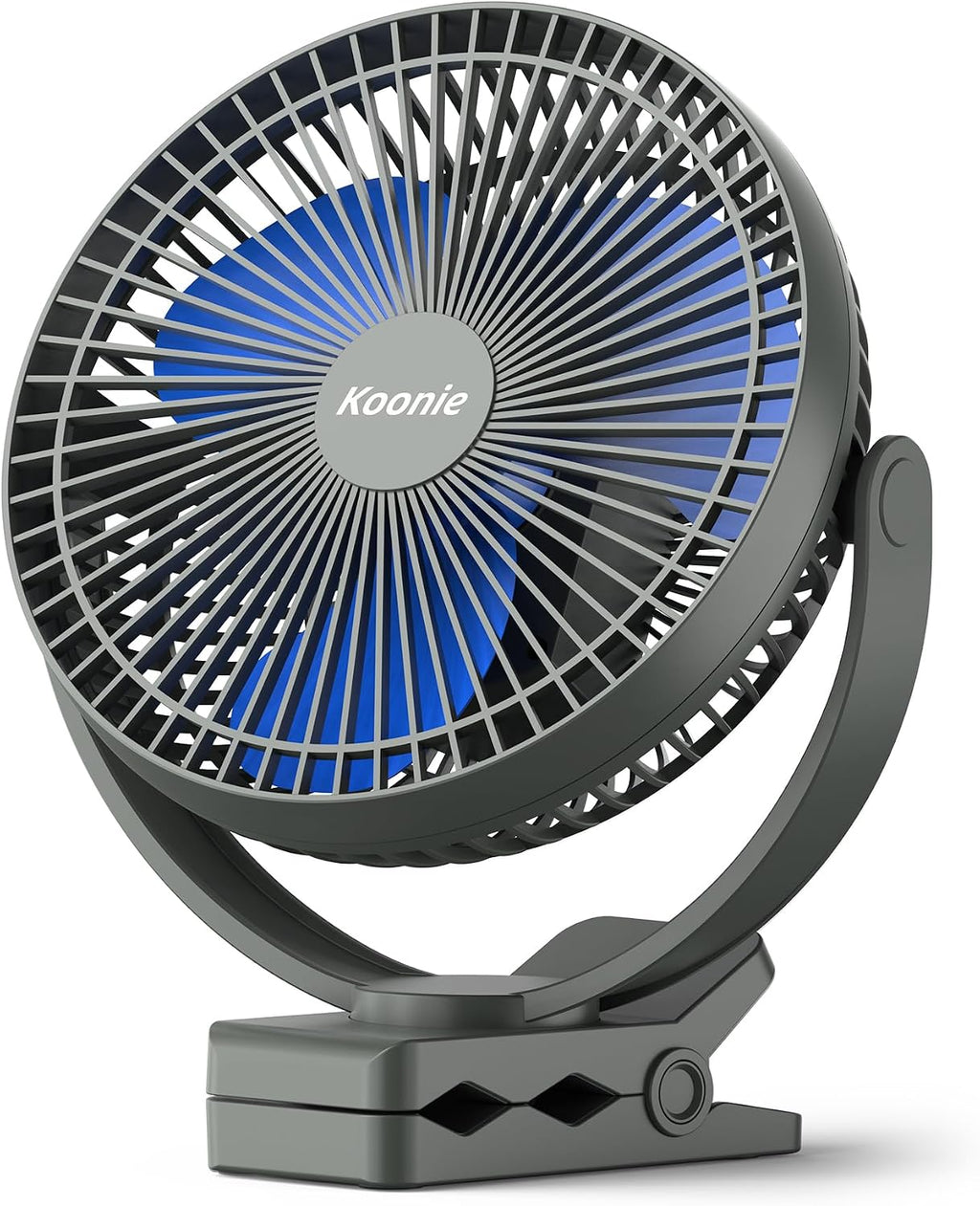 Koonie Ventilador con clip de 8 pulgadas, batería recargable de 10000 mAh