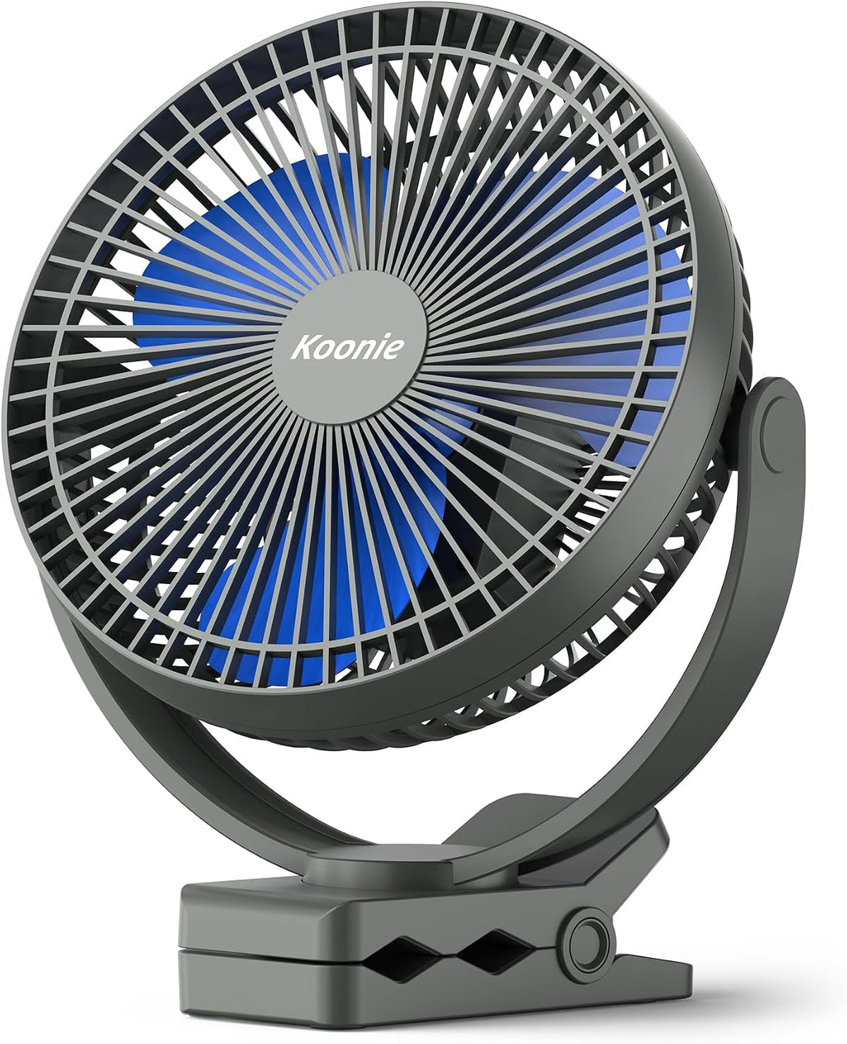 Koonie Ventilador con clip de 8 pulgadas, batería recargable de 10000 mAh