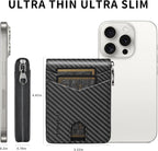 Billetera para hombre con bloqueo RFID y cierre, de grandes dimensiones, con 2 ventanas de identificación - Diseño de gran capacidad, 13 ranuras para tarjetas de crédito