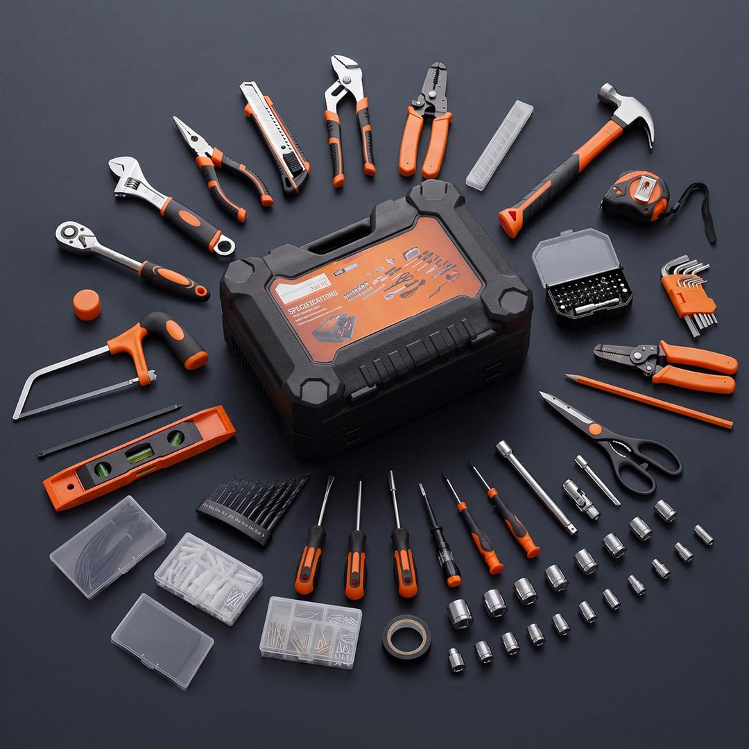 OLIXIS Kit de herramientas de reparación del hogar de 330 piezas co...
