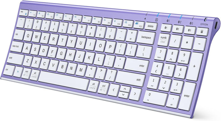 iClever Teclado Bluetooth BK10 Escritura silenciosa Multidispositiv...