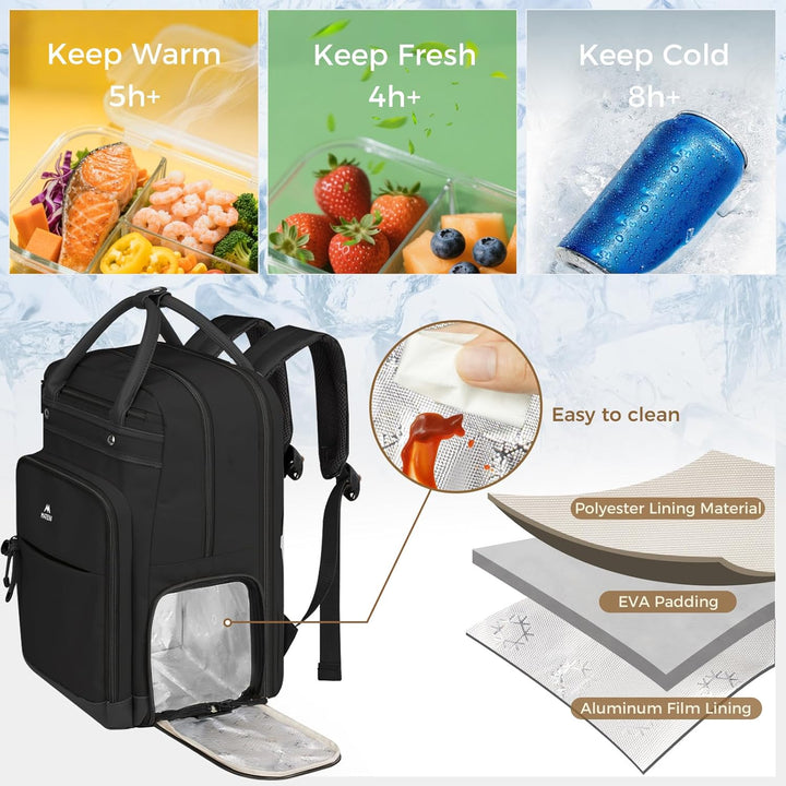 MATEIN Mochila para profesores con compartimento para el almuerzo,...
