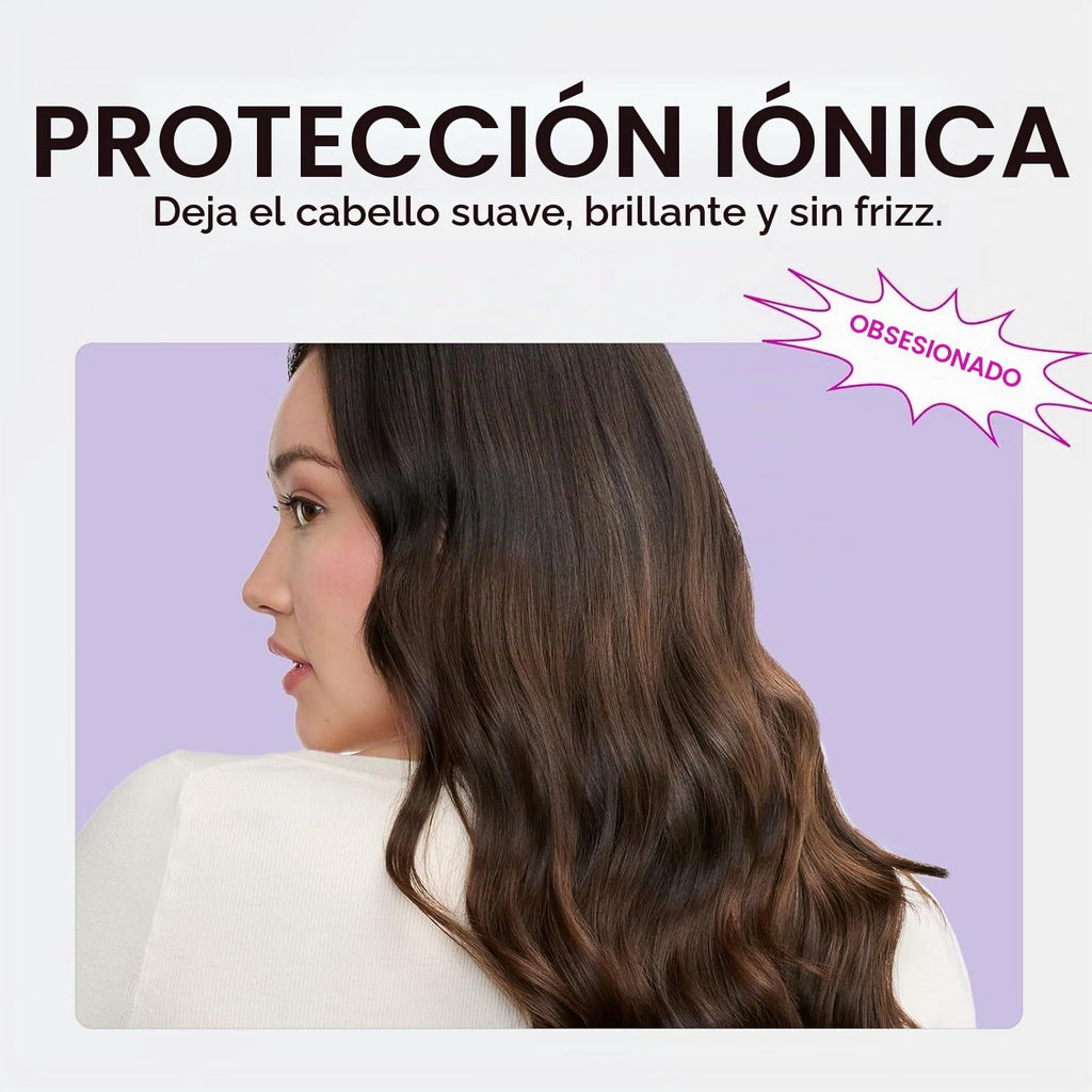 Wavytalk Blown Away onic Secador de pelo rosa, cepillo alisador de pelo Steamline Pro