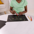 Melissa & Doug Scratch Art - Rascador de 50 unidades, dorado brillante sobre fondo negro