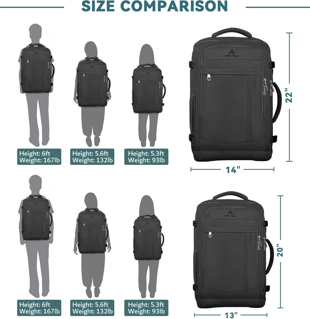 Mochila de viaje extra grande para laptop de 60 litros, mochila de...