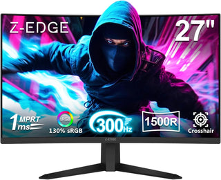 Z-Edge Monitor curvo para juegos de 27 pulgadas, FHD 1080P 300Hz 28...