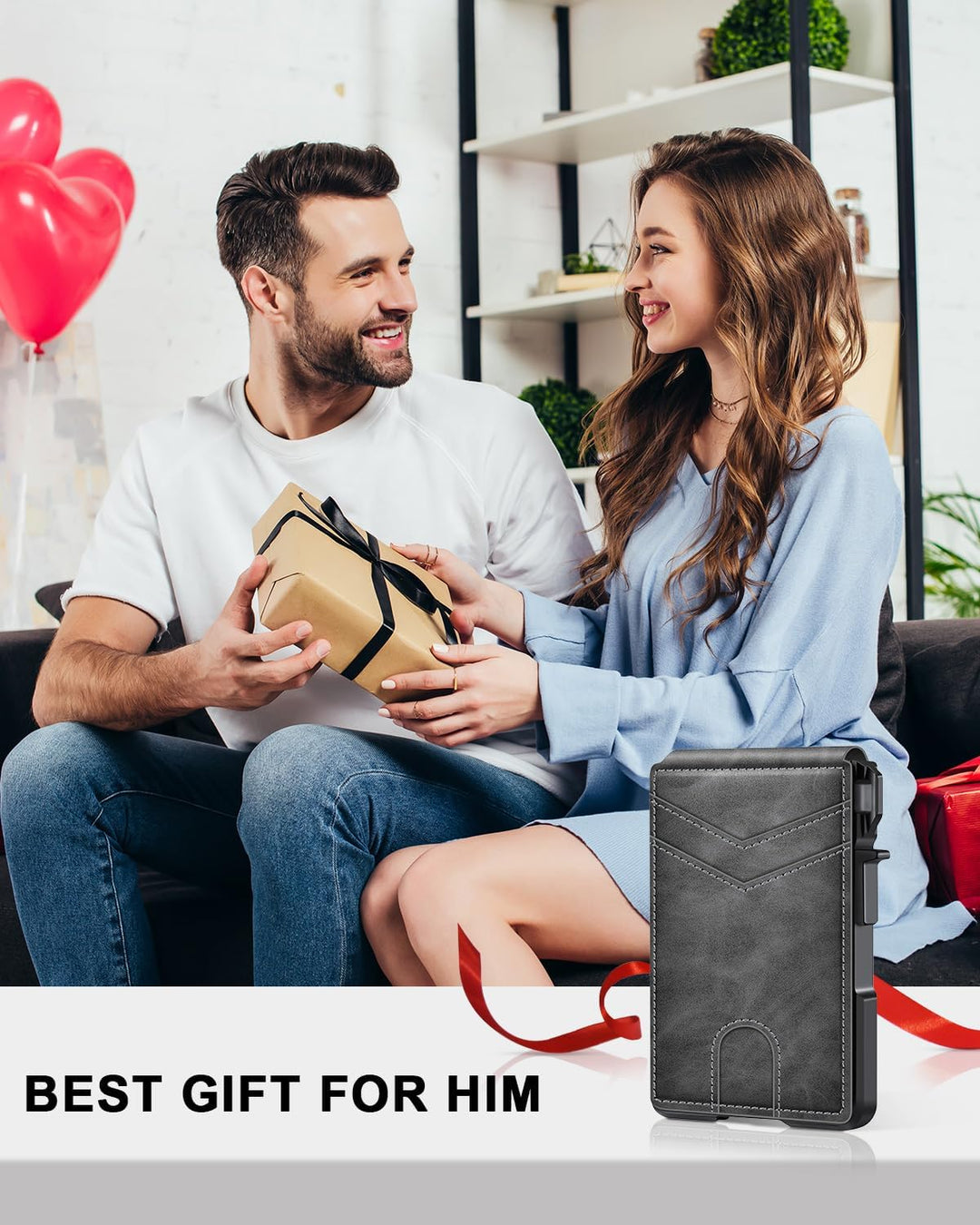 Cartera para hombres, cartera minimalista para hombres de 9-13 tarj...
