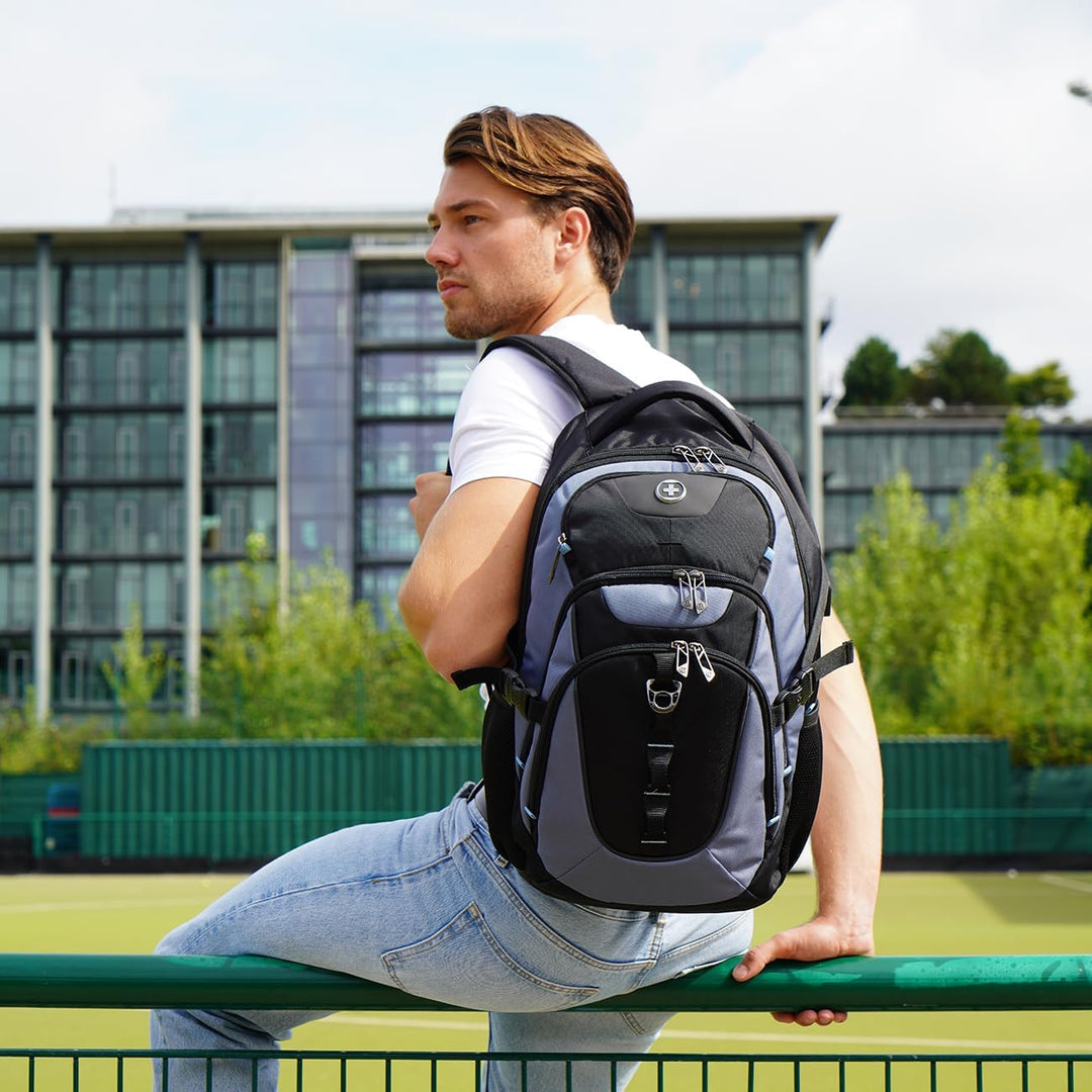 swissdigital Mochila para portátil de viaje de negocios, para hombr...