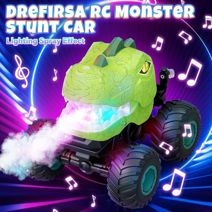 Drefirsa Coche de Control Remoto de Dinosaurio para Niños de 3 a 5...