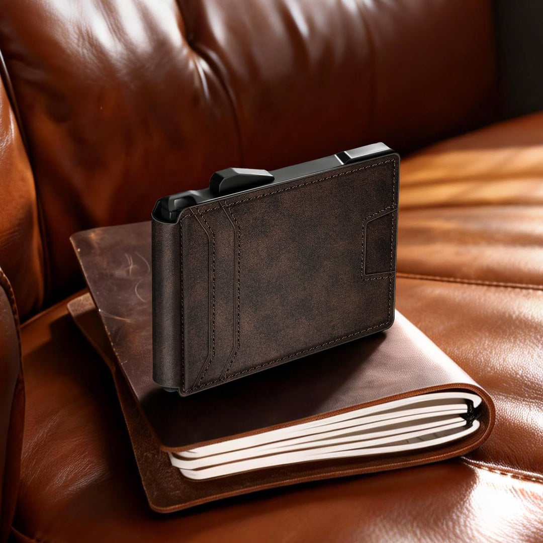 RUNBOX Cartera minimalista para hombre con capacidad para 14 tarjet...