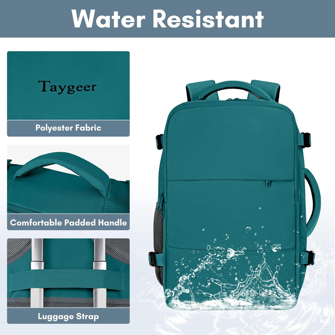 Taygeer Mochila de viaje para mujeres y hombres, aprobada por la TS...