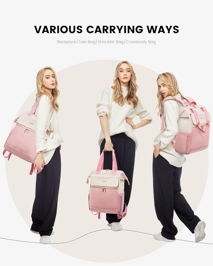 LOVEVOOK Mochila para laptop para mujeres, mochila de trabajo conve...