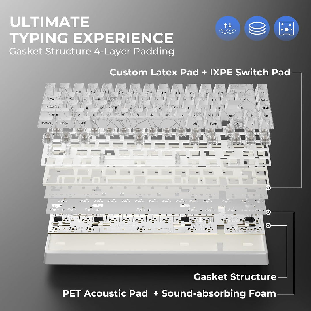 HITIME x XVX M67 Teclado inalámbrico 60% por ciento, teclado para j...
