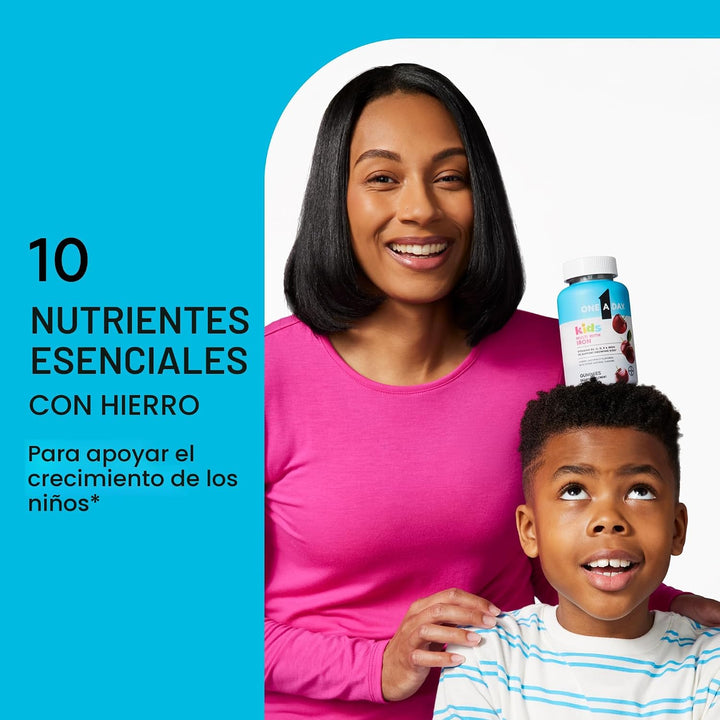 One A Day Multivitamínico para Niños con Hierro en Gomitas, Vitamin...