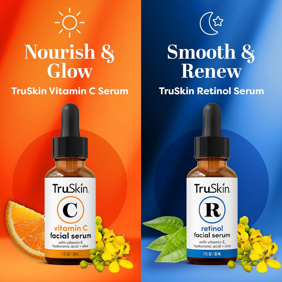 TruSkin Naturals Suero facial Duo - Suero de retinol para la cara y...
