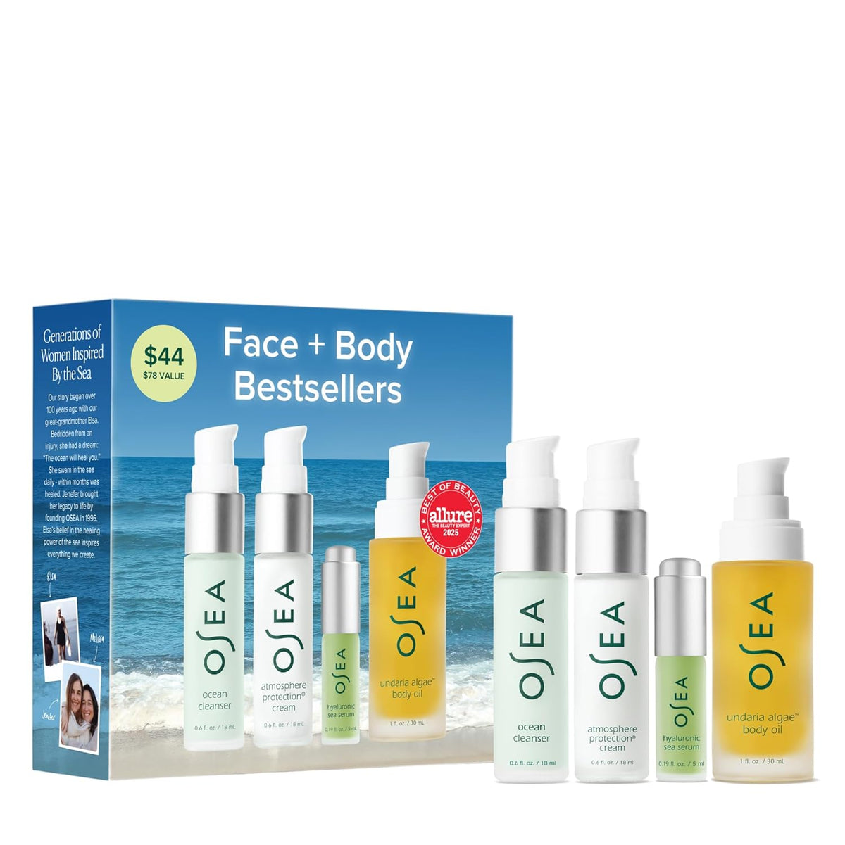 OSEA Bestsellers Set Para Cara + Cuerpo - Set de cuidado de la piel...