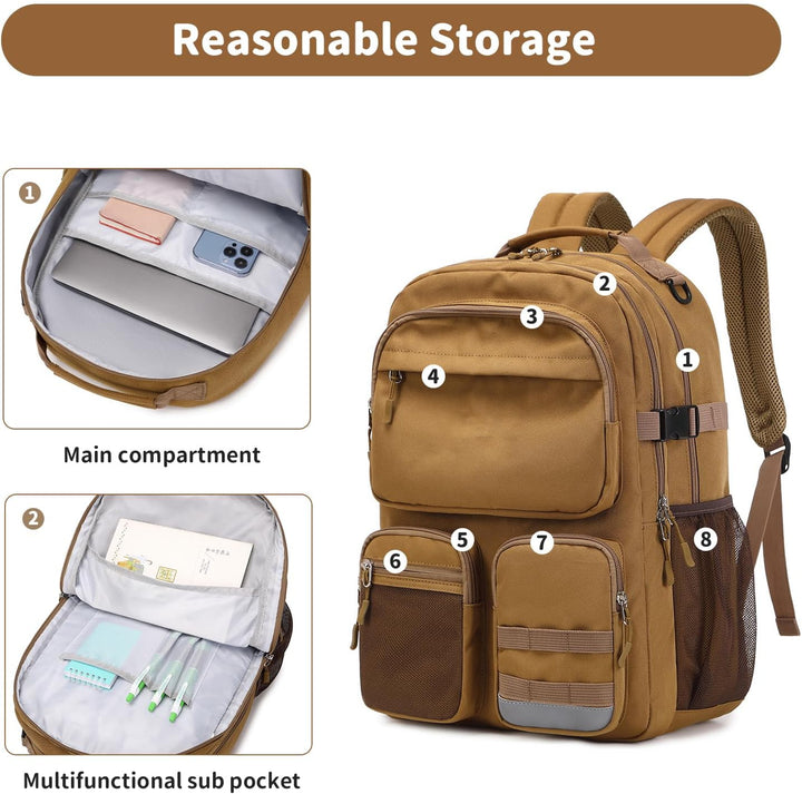 Lohol Mochila resistente al agua con bolsillos multifuncionales par...
