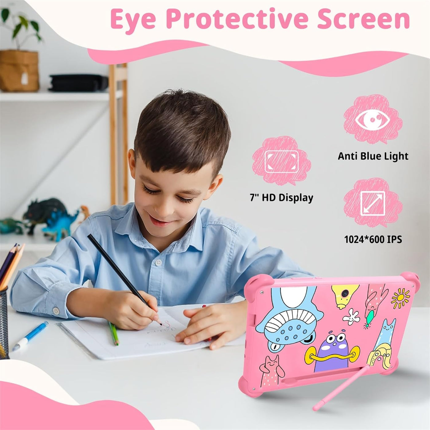 okulaku Tableta para niños, tabletas de 7 pulgadas para niños de 3...