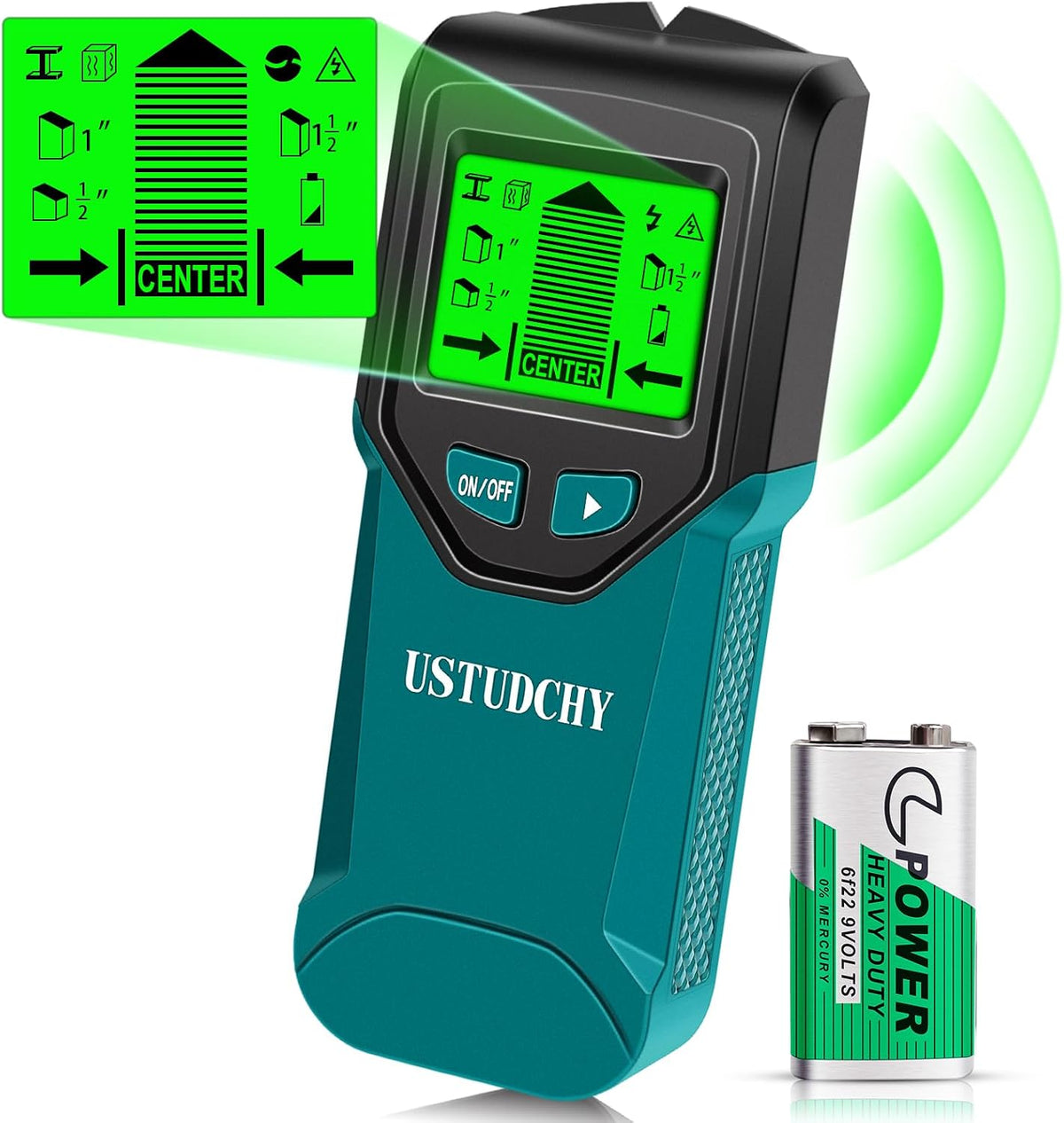 Detector de pernos - Escáner de pared electrónico 5 en 1, detector de pernos con pantalla LCD digital y chip inteligente, detector de pernos para pared para madera, cableado de CA, pernos de metal