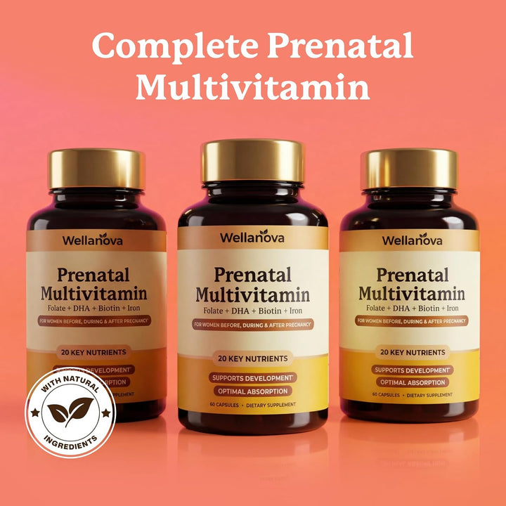 Wellanova Prenatals Multivitamínico para mujeres \u2013 con hierro...
