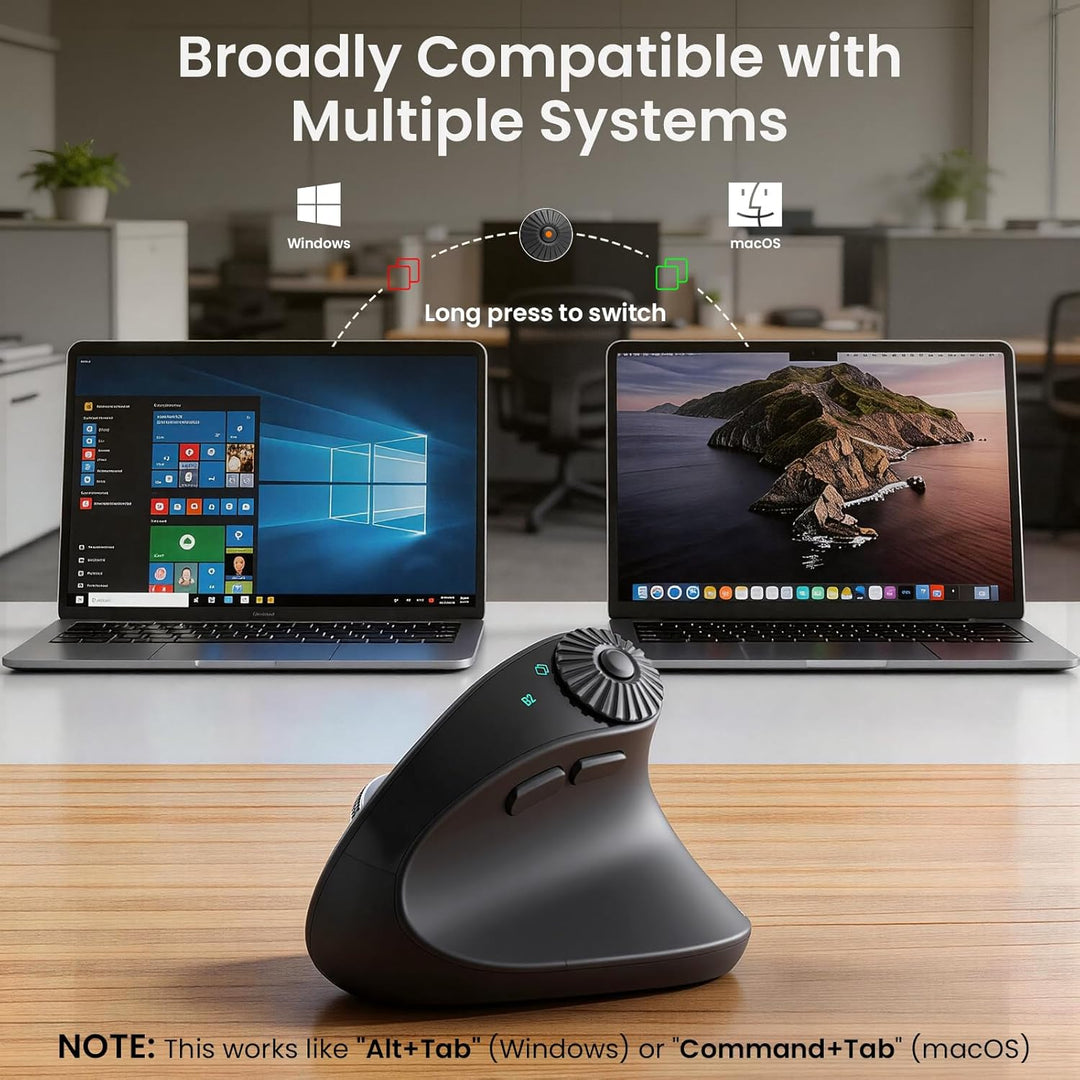 SABLUTE MAM51 Ratón ergonómico inalámbrico con rueda de desplazamie...