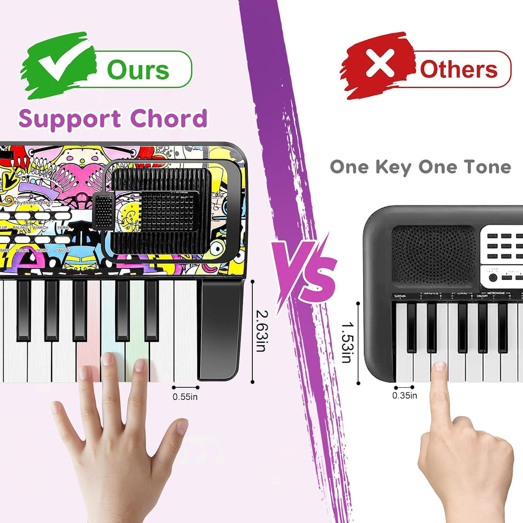 Teclado de piano para niños, piano para niños, teclados musicales de 37 teclas, pianos electrónicos con soporte para libro de música, juguetes musicales para niños pequeños, principiantes