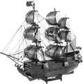 Rompecabezas de metal tierra 3D negro perla barco piratas del Caribe rompecabezas de metal modelo kits para adultos nivel moderado 5.75 x 1.75 x 4.50 in
