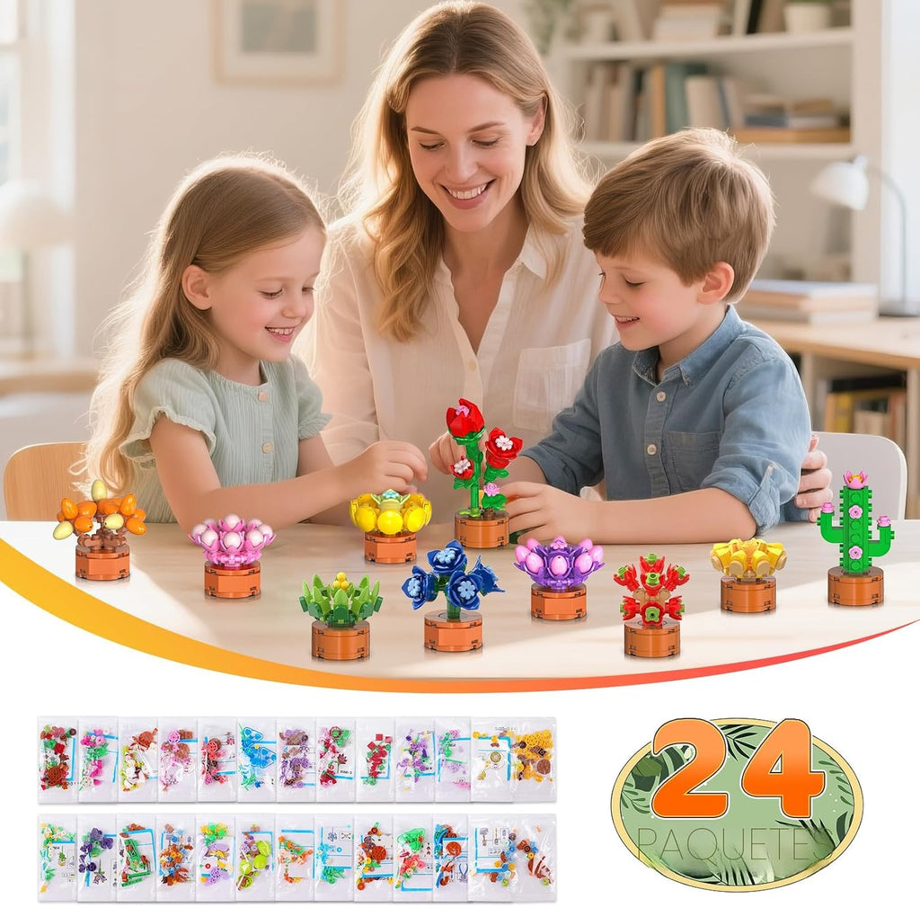 Paquete de 24 flores suculentas recuerdos de fiesta para niños 6+ juegos de