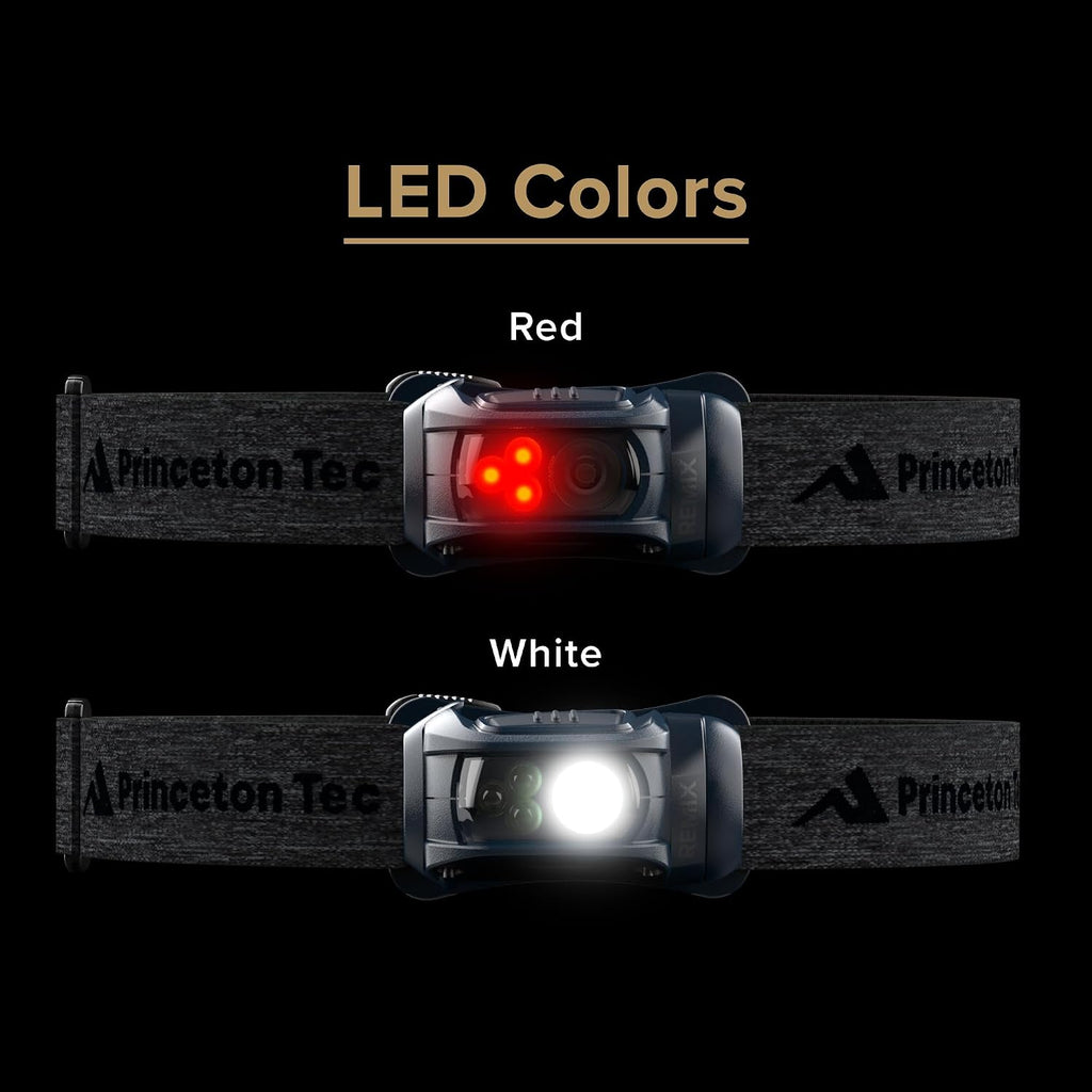 Princeton Tec Remix Linterna Frontal LED (Azul/Azul Oscuro, 450 Lúmenes Blanco y Rojo)