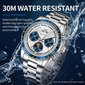 OLEVS Reloj automático para hombre, sin batería, impermeable, mecánico, de acero inoxidable, con cuerda automática, reloj de pulsera Luxuxry con tourbillon, día-día, año y cronógrafo, regalo para él