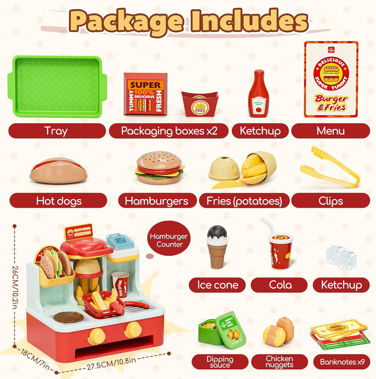 Lehoo Castle Juego de comida de juego para la cocina de los niños, juego de