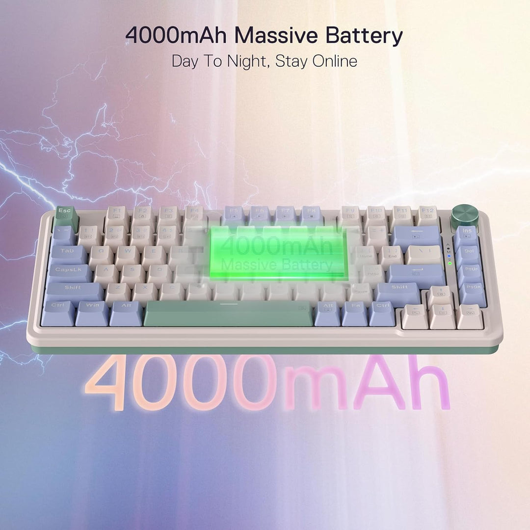 Redragon K673 PRO Teclado Gaming RGB Inalámbrico con Gasket 75%, 3...