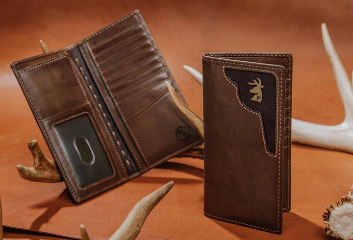 House of Jack Co. Cartera larga para hombre | Cuero de grano comple...