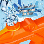 Quanquer Pistolas de agua para niños y adultos, paquete de 3 pistolas de juguete de agua de 600 cc de alta capacidad de largo alcance de disparo para piscina, playa, fiesta de lucha al aire libre