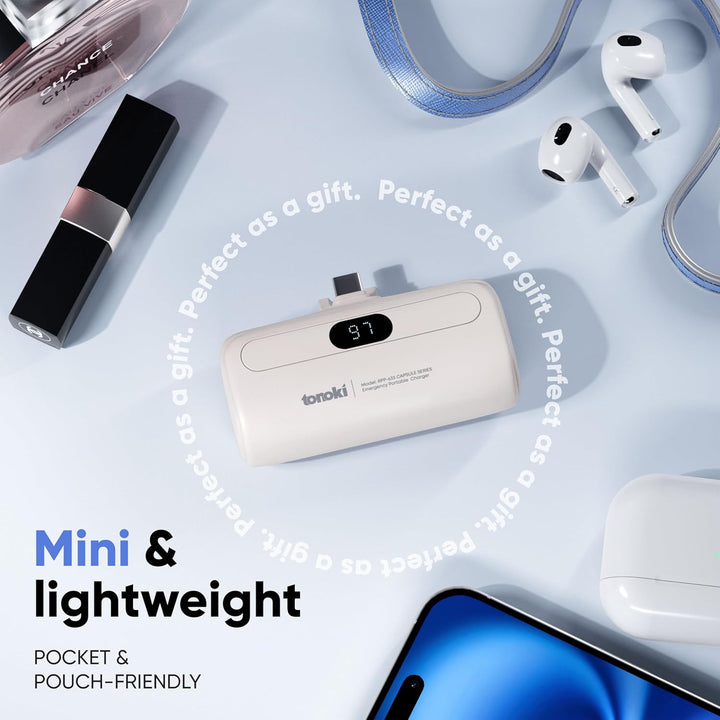 TONOKI Cargador portátil USB-C de 5000 mAh, para iPhone 17\/16\/15,...